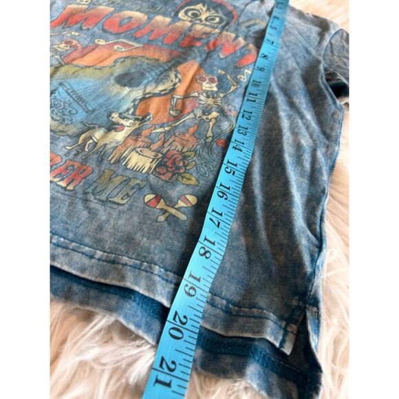 Disney Youth Pixar Coco Seize Your Moment Graphic Tee Shirt Blue Size Medium - Picture 9 of 9
